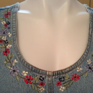 A Vintage Jane Ashley Denim Sleeveless dress.
